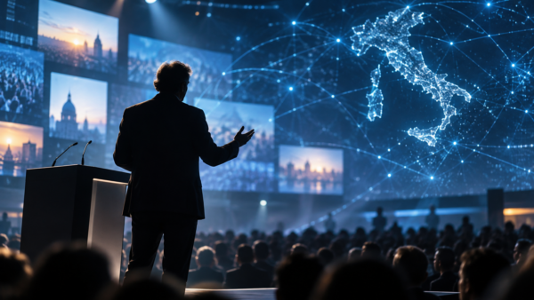 Conferenza tecnologica sulla mappa d'Italia